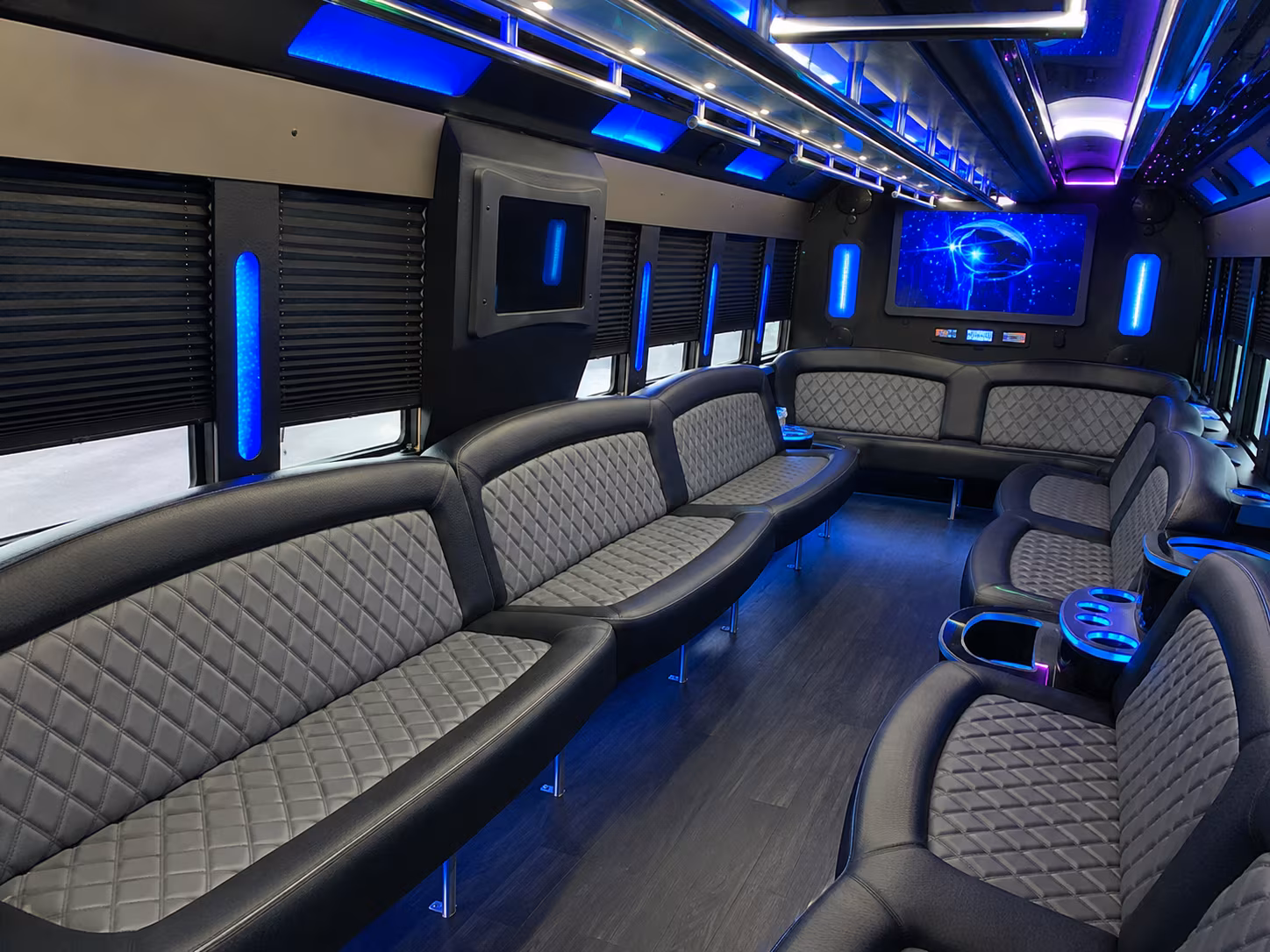 28 Passenger Party Bus Interior