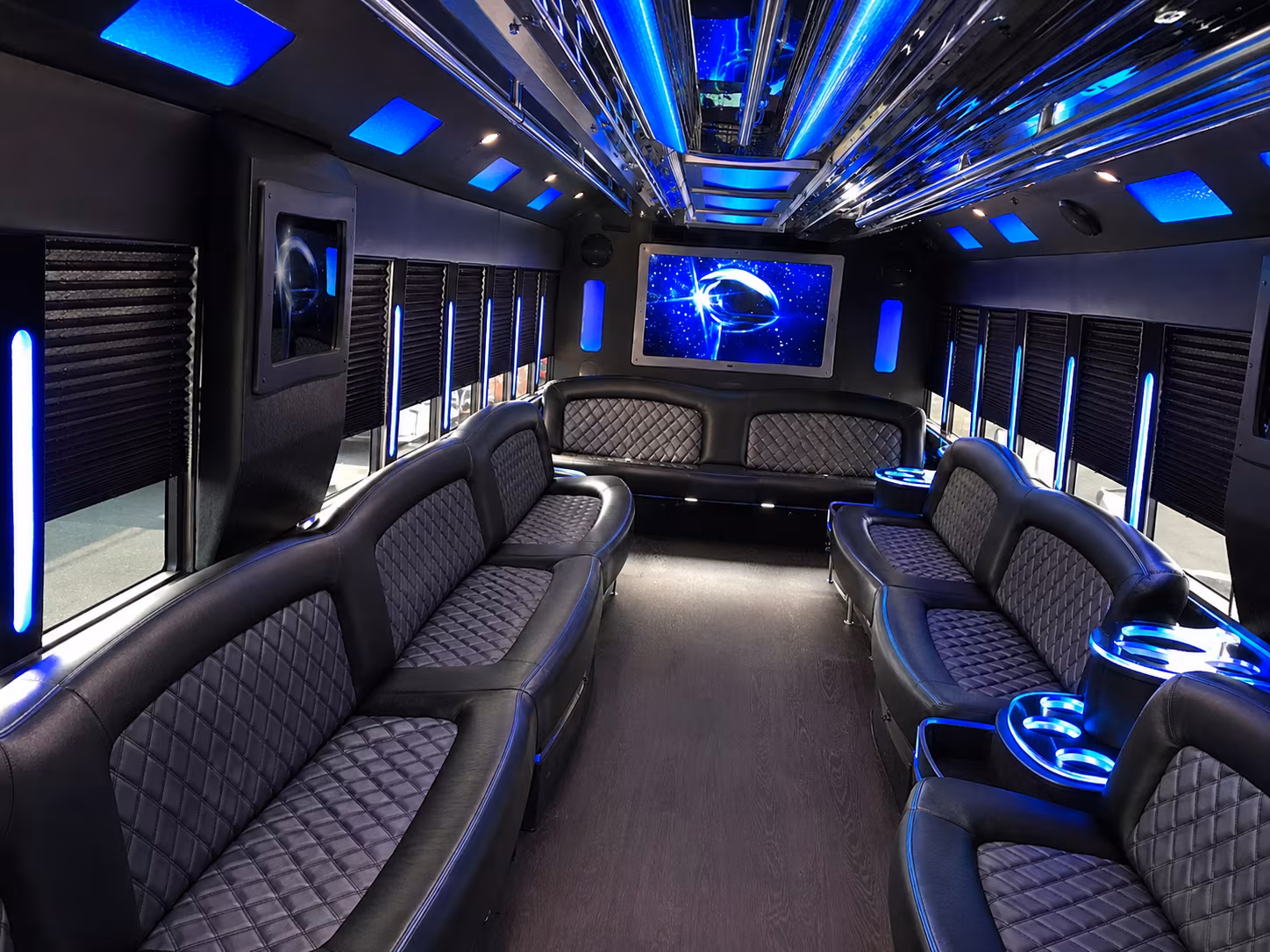 Newport News Bachelor & Bachelorette Transportation party bus exterior