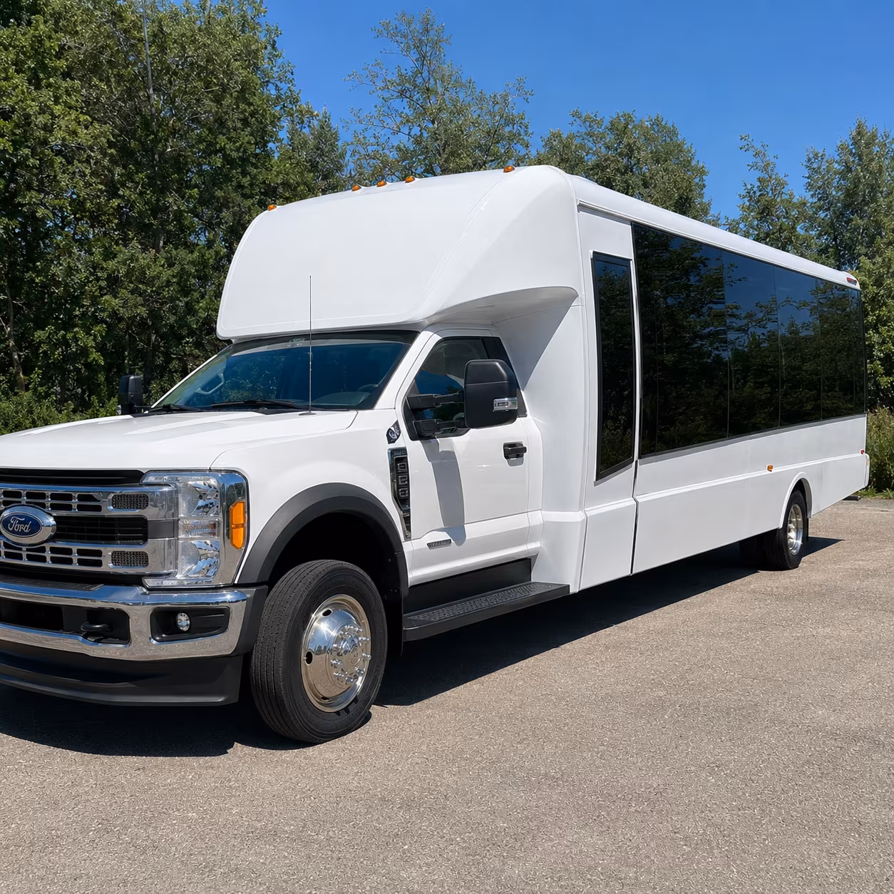 Newport News School Event Transportation party bus exterior