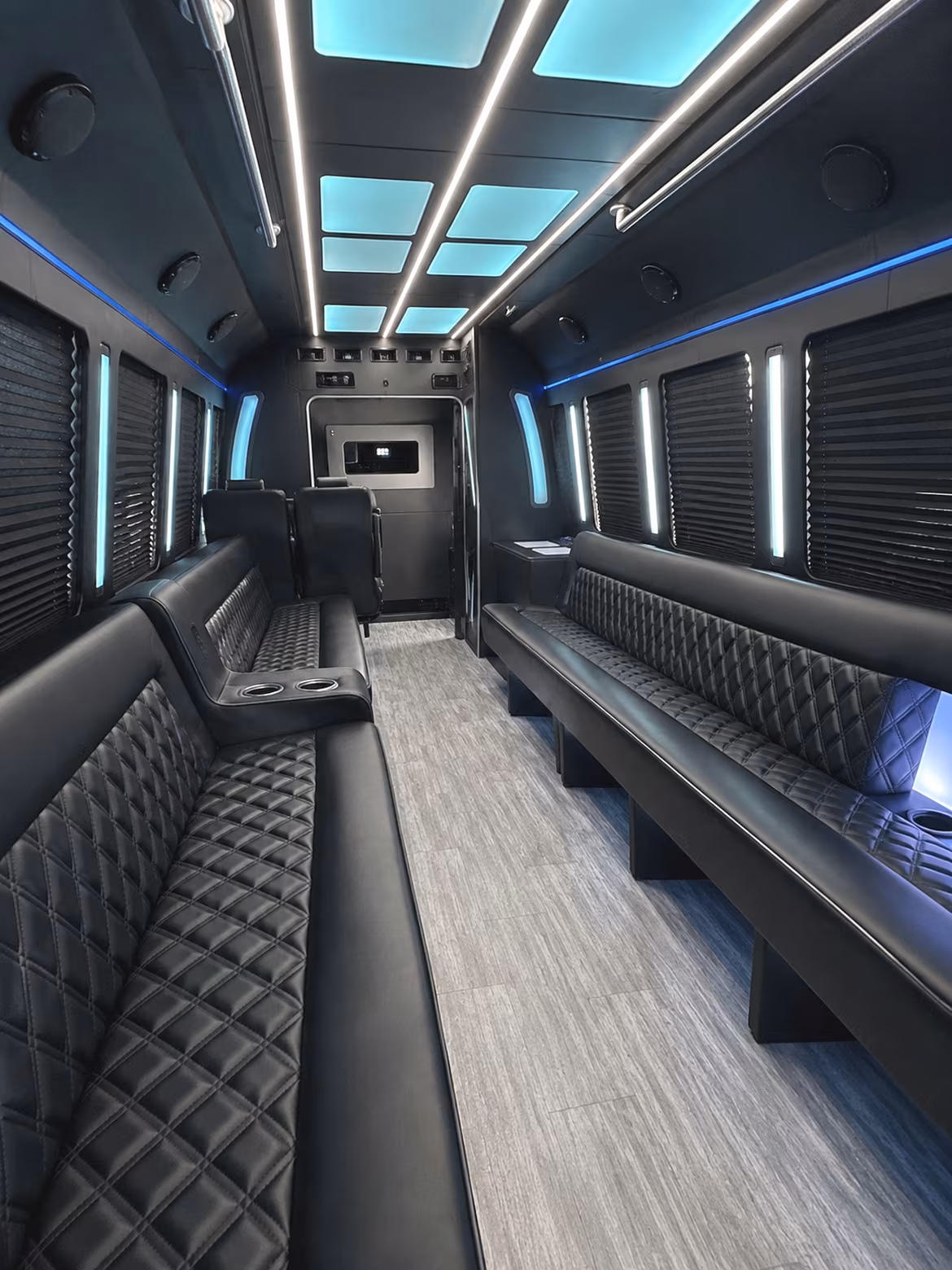 Newport News Sporting Event Transportation party bus interior