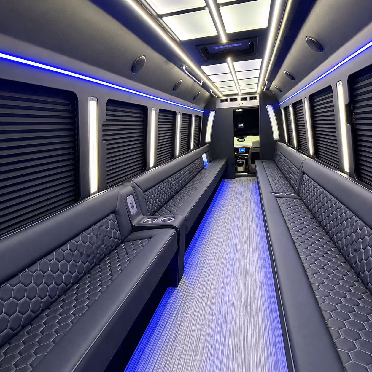 Newport News Sporting Event Transportation party bus interior