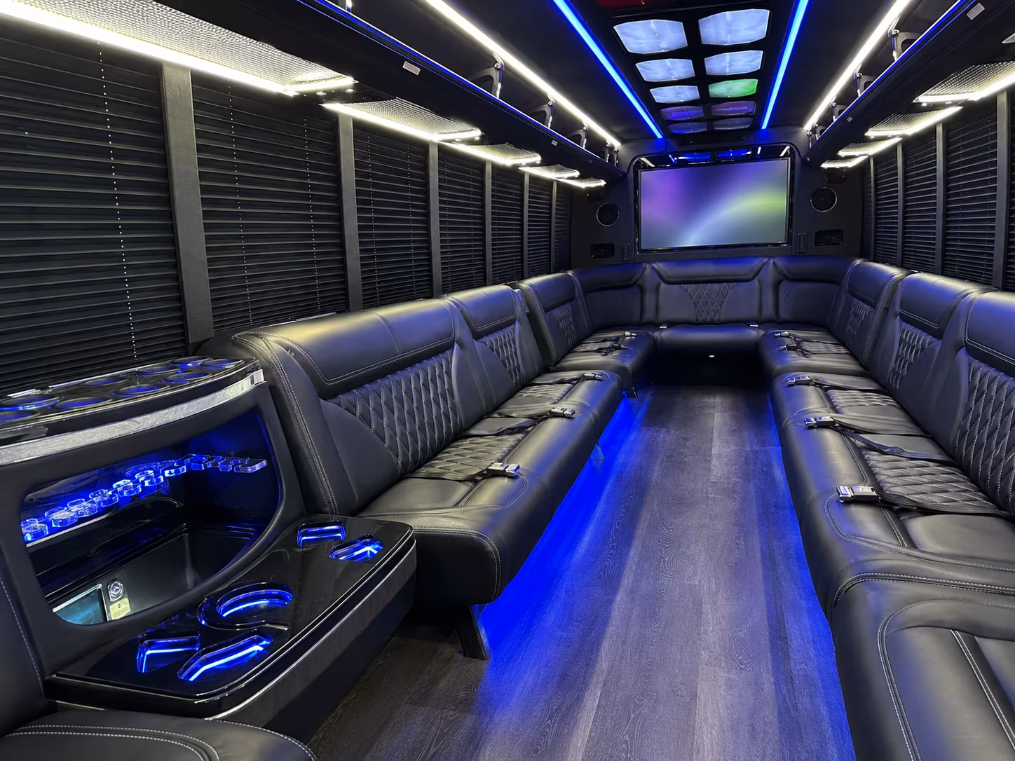 Newport News Sporting Event Transportation party bus exterior