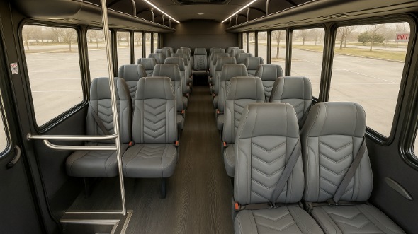 Interior of Charter Bus Company Newport News's 25 Passenger Mini Bus in Newport News