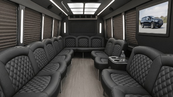 Interior of Newport News Party Bus Company's 28 Passenger Party Bus in Newport News