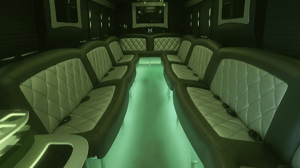 Interior of Charter Bus Company Centreville's 40 Passenger Party Bus in Centreville
