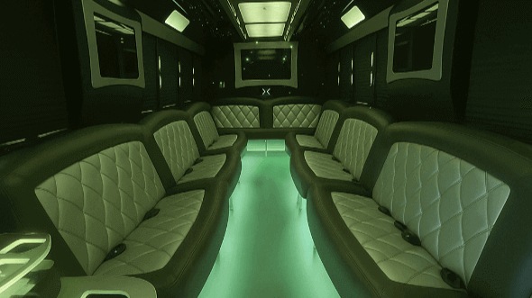 Interior of Charter Bus Company Dale City's 40 Passenger Party Bus in Dale City