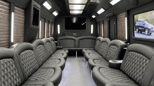 Interior of Newport News Party Bus Company's 40 Passenger Party Bus in Newport News