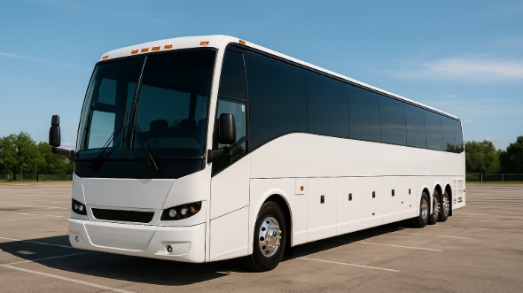 Exterior of Charter Bus Company Newport News's 46 Passenger Charter Bus in Newport News