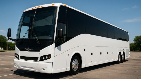 Exterior of Charter Bus Company Newport News's 54 Passenger Charter Bus in Newport News