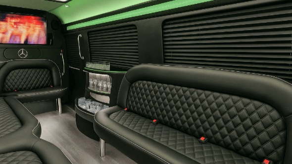 newport news 18 passenger party bus interior