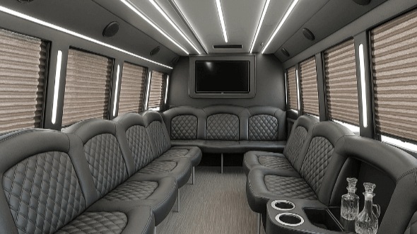 newport news 30 passenger party bus interior